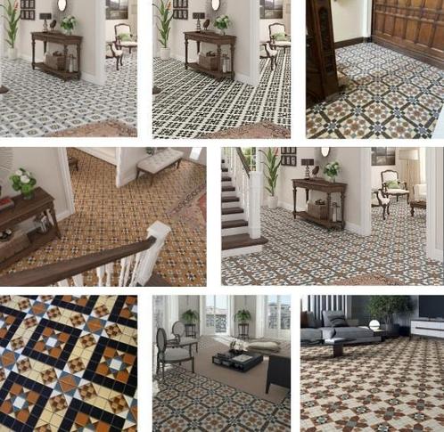 Klassieke Victoriaanse retro patroontegels Vives ceramica, Doe-het-zelf en Verbouw, Tegels, 20 tot 40 cm, 20 tot 40 cm, 10 m² of meer