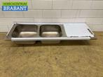 RVS Spoelblad Dubbele spoelbakken 180 x 60 cm Horeca, Ophalen of Verzenden, Nieuw zonder verpakking
