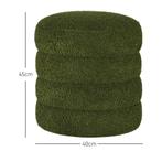 TRUUSK Ronde Teddyfleece Hocker - Draagkracht tot 120kg - Ø4, Verzenden, Nieuw