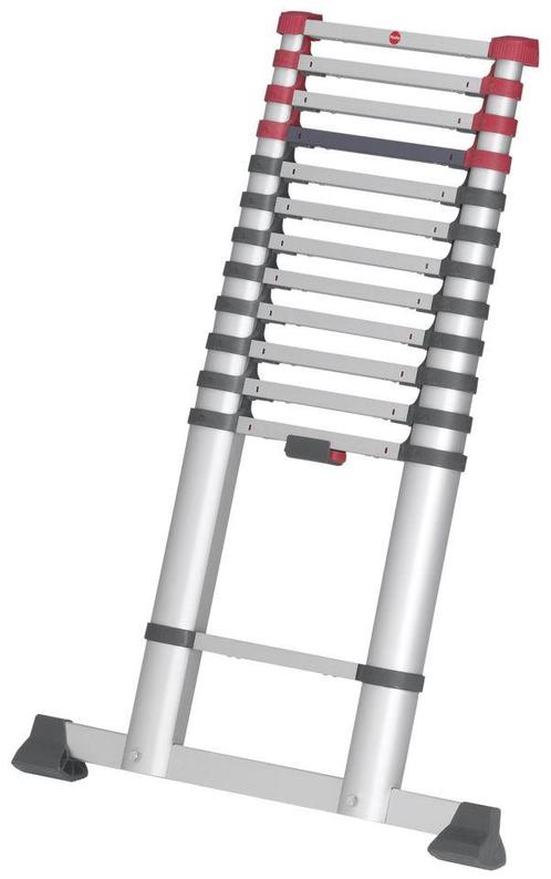 Hailo Hailo aluminium telescoopladder 13 sporten met, Doe-het-zelf en Verbouw, Ladders en Trappen, Nieuw, Verzenden