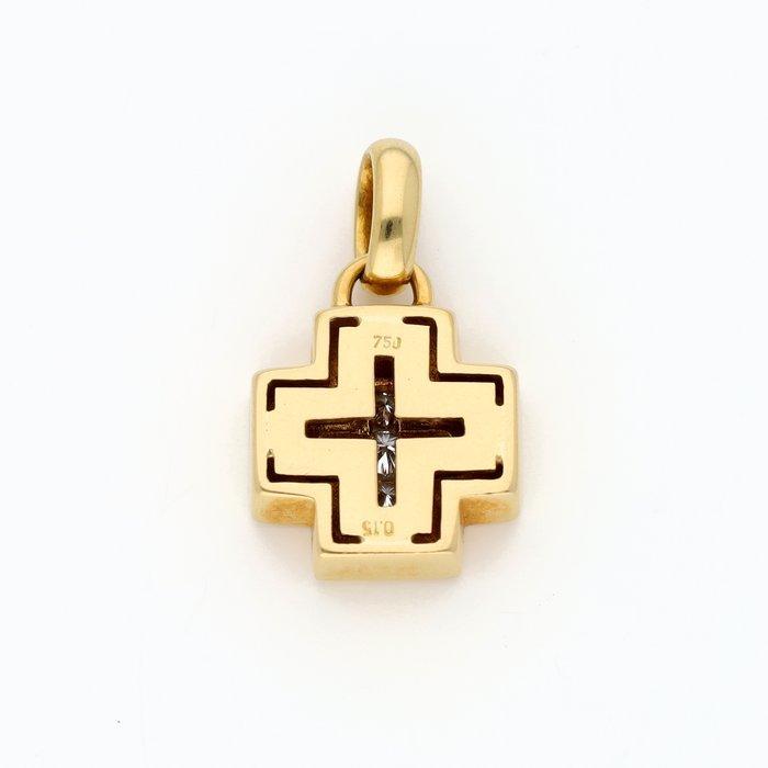 Hanger - 18 karaat Geel goud Diamant (Natuurlijk), Sieraden, Tassen en Uiterlijk, Antieke sieraden