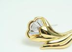 Broche - 18 karaat Geel goud, Witgoud Diamant (Natuurlijk) -