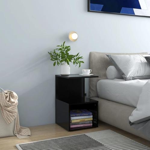 vidaXL Nachtkastjes 2 st 35x35x55 cm bewerkt hout zwart, Huis en Inrichting, Slaapkamer | Nachtkastjes, Nieuw, Minder dan 45 cm