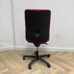 bureaustoel zonder armleuningen, Rode stoffering - zwart, Gebruikt, Ophalen of Verzenden, Bureaustoel, Rood
