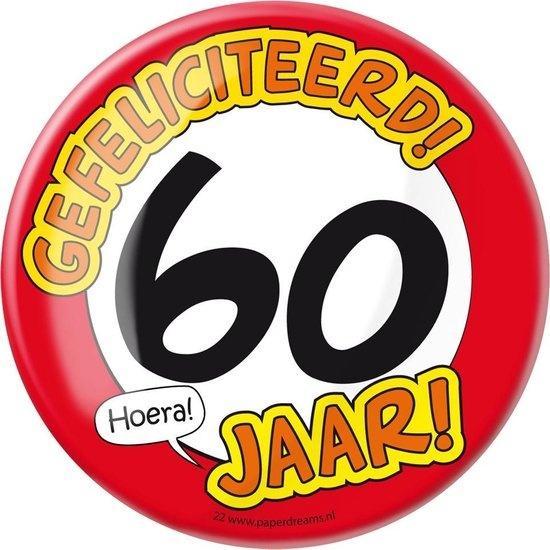 Paperdreams - Button XL - 60 Jaar, Verzamelen, Speldjes, Pins en Buttons, Ophalen of Verzenden