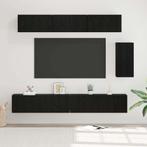vidaXL Tv-meubelset 6 pcs Zwart eiken 100 x 30 x 30 cm, 100 tot 150 cm, Verzenden, Nieuw, Minder dan 100 cm