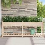 vidaXL Tuin Bloempot Beige 203 x 53 x 76.5 cm Massief, Tuin en Terras, Verzenden, Nieuw, Hout, Minder dan 60 cm