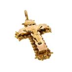 Gouden antieke hanger van een kruis met corpus | INRI, Ophalen of Verzenden, Gebruikt, Goud, Overige merken