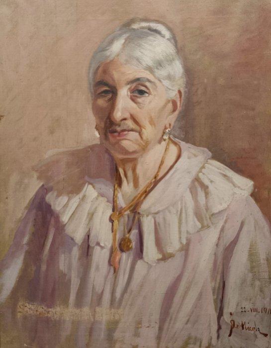 Francesco De Nicola (1882-1961) - Ritratto, Antiek en Kunst, Kunst | Schilderijen | Klassiek