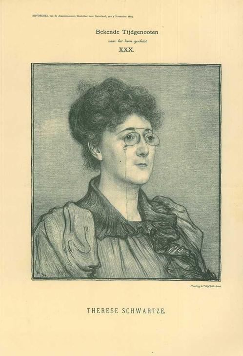 Portrait of Therese Schwartze, Antiek en Kunst, Kunst | Etsen en Gravures