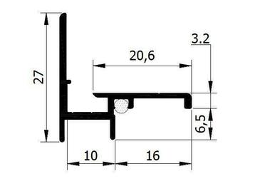 LU G5 D Geanodiseerd 6 mtr (2x3mtr) beschikbaar voor biedingen
