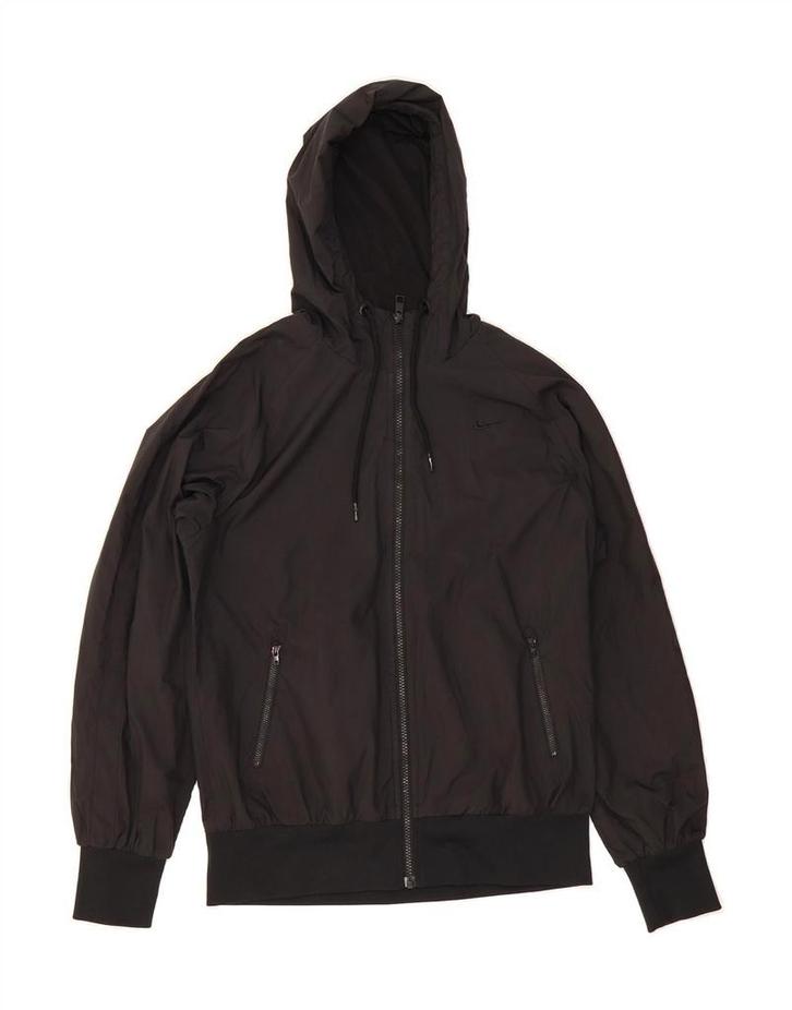 NIKE Womens Hooded Bomber Jacket UK 16 Large Black Polyester, Kleding | Dames, Jassen | Winter, Verzenden