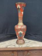 1923 jarron laton antiguo 1.7 kg pintado a mano - Vaas -, Antiek en Kunst