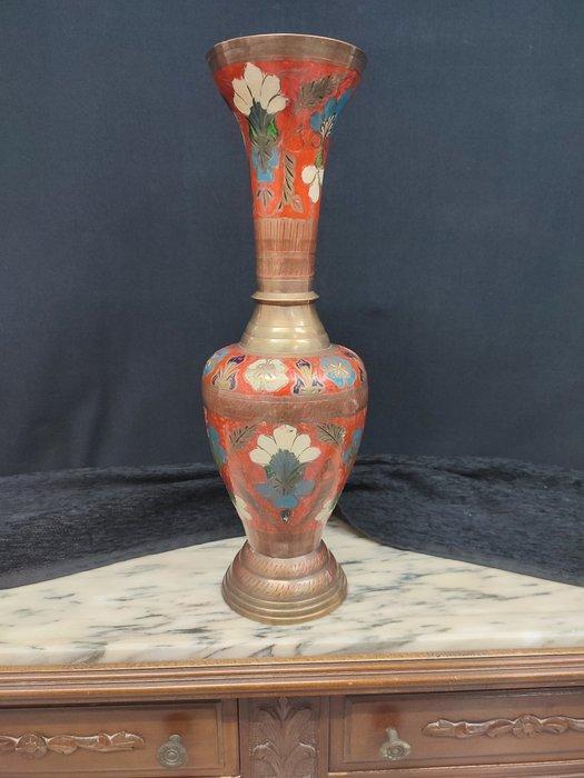 1923 jarron laton antiguo 1.7 kg pintado a mano - Vaas -, Antiek en Kunst, Curiosa en Brocante