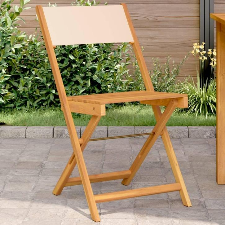 Massief Acaciahout Bistrostoelen | Tweedekansje | OP = OP, Tuin en Terras, Tuinstoelen, Inklapbaar, Nieuw, Hout, Ophalen of Verzenden