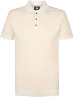 Petrol Knitted Polo Oceanstone Ecru maat L Heren, Maat 52/54 (L), Verzenden, Wit, Nieuw