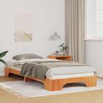 vidaXL Bedframe met opslag Bruin 90 x 210 cm Hout, Verzenden, Nieuw, Hout