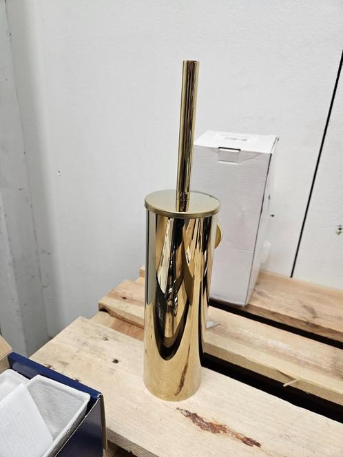 Toiletborstel met Wandhouder BWS Dorado Goud, Doe-het-zelf en Verbouw, Sanitair, Nieuw, Ophalen of Verzenden