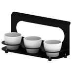 Serveerdisplay | Zwart | Incl. 3 Schaaltjes (Ø90x70) |, Verzenden, Nieuw in verpakking