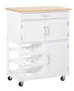 Keukenwagen met Lade, Kasten, Wijnrek en Wielen – 67x87 cm, Huis en Inrichting, Verzenden, Nieuw