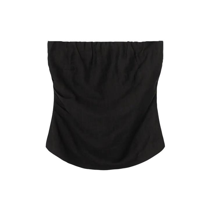 Graumann • zwarte linnen top Kate • XS, Kleding | Dames, Tops, Zwart, Nieuw, Maat 34 (XS) of kleiner, Verzenden