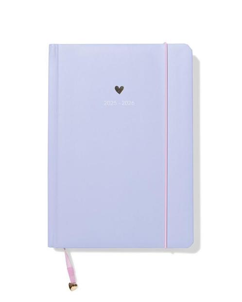 HEMA Schoolagenda 25-26 21.5x15.2cm padded hartjes, Diversen, Agenda's, Nieuw, Verzenden