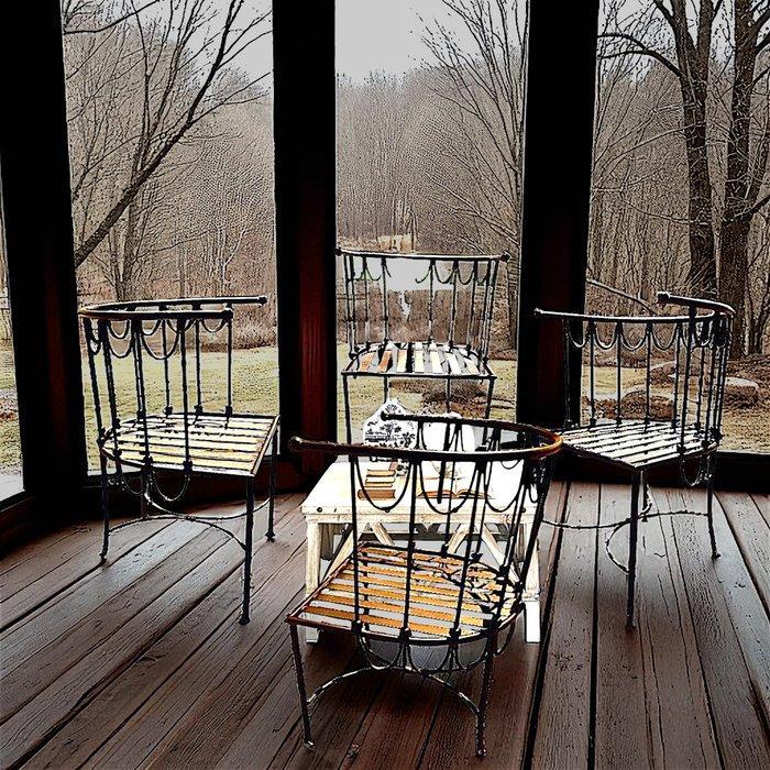 slc illumina - MG - Sofa (4) - SD/4 - Smeedijzer - Set, Antiek en Kunst, Curiosa en Brocante