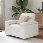 vidaXL Bankstoel Wit 60 cm Kunstleer, Huis en Inrichting, Verzenden, Nieuw, Leer