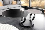Draaibare salontafel DANCING RINGS zwart grijs beton, Huis en Inrichting, Tafels | Salontafels, Ophalen of Verzenden, Nieuw
