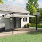 vidaXL Wandgemonteerde Pergola Crème Staal, Tuin en Terras, Verzenden, Nieuw