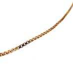 18 Krt. Gouden Venetiaanse schakel ketting | 50 cm, Goud, Gebruikt, Ophalen of Verzenden, Overige kleuren