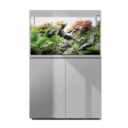 Osaka Glossy ST Grey 80cm met meubel inclusief Day en Night, Dieren en Toebehoren, Vissen | Aquaria en Toebehoren, Leeg aquarium
