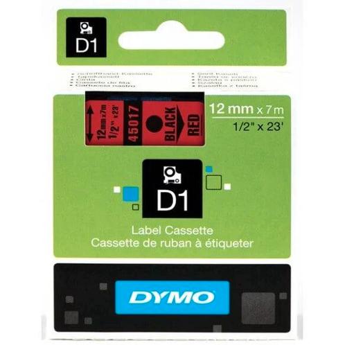 Dymo 45017 (S0720570) Tape Zwart op Rood (12 mm) (Nieuw), Computers en Software, Printerbenodigdheden, Nieuw, Verzenden