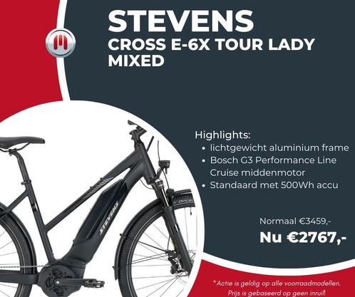 ACTIE! Stevens Cross E-6X Tour Lady Mixed dames, Fietsen en Brommers, Elektrische fietsen, Nieuw, Ophalen of Verzenden