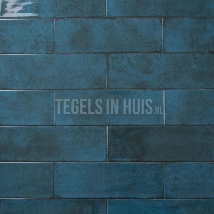 Wandtegel titan ocean blauw glans 10x30 wandtegel, Doe-het-zelf en Verbouw, Tegels, Wandtegels, Nieuw, 10 m² of meer, Keramiek