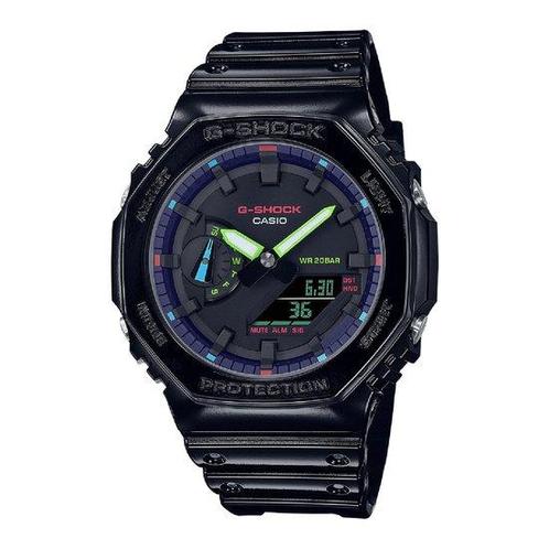 Casio G-Shock Horloge GA-2100RGB-1AER 45mm, Sieraden, Tassen en Uiterlijk, Horloges | Heren, Verzenden