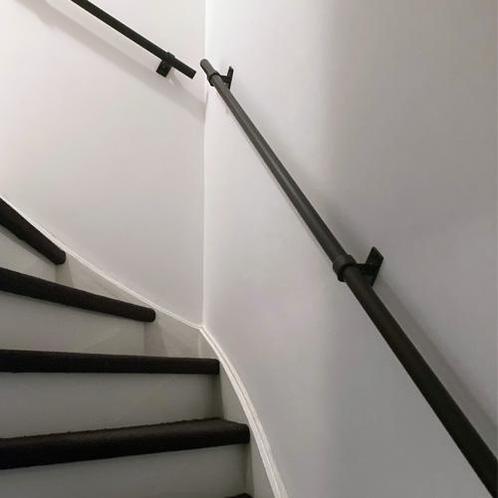 Steigerbuis Trapleuning Keila | Aluminium Zwart 42.4 mm | Wa, Doe-het-zelf en Verbouw, Ladders en Trappen, Ophalen of Verzenden