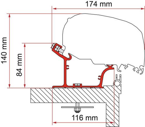 Fiamma Adria Caravan Adapter 450 >2015 F65/F80, Caravans en Kamperen, Kampeeraccessoires, Nieuw