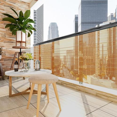 Balkon Privacy Scherm Beige 1,2 x10m (Buitenleven artikelen), Caravans en Kamperen, Kampeeraccessoires, Nieuw, Verzenden