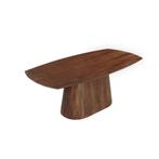 Mangohouten Eettafel Mick Deens ovaal bruin 160×90 cm, Huis en Inrichting, Tafels | Eettafels, Verzenden, Nieuw, Industriële meubels