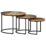 Massief Houten Tafeltjes | OP=OP! | 35% Korting, Huis en Inrichting, Minder dan 45 cm, Rond, Nieuw, Hout