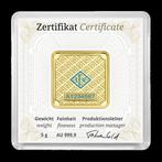 5 gram - Goud .999 - Geiger Edelmetalle, Germany, Postzegels en Munten, Edelmetalen en Baren