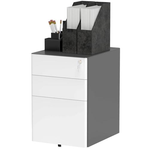 TRUUSK Rolcontainer, Mobiele Archiefkast Met 3 Lades, Afslui, Diversen, Bureau-accessoires, Nieuw, Verzenden