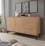 Dressoir eiken 150x41x80cm industrieel, Nieuw, 150 tot 200 cm, 25 tot 50 cm, Industrieel