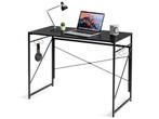 nklapbaar Bureau Klaptafel met 6 Haken en Metalen Frame, Verzenden, Nieuw