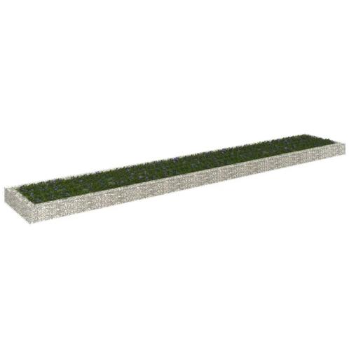 vidaXL Gabion plantenbak verhoogd 600x100x20 cm, Tuin en Terras, Bloembakken en Plantenbakken, 100 cm of meer, Nieuw, Metaal, Minder dan 30 cm