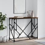 vidaXL Wandtafel 100x40x80 cm bewerkt hout bruin eikenkleur, Huis en Inrichting, Tafels | Bijzettafels, Verzenden, Nieuw