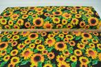 Katoen Canvas Stof Digitaal Zonnebloem, Hobby en Vrije tijd, Stoffen en Lappen, Nieuw