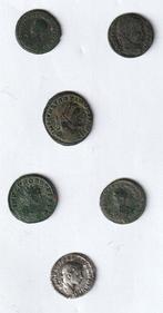 Romeinse Rijk Lot van 6 Romeinse munten (5 x AE -, Postzegels en Munten