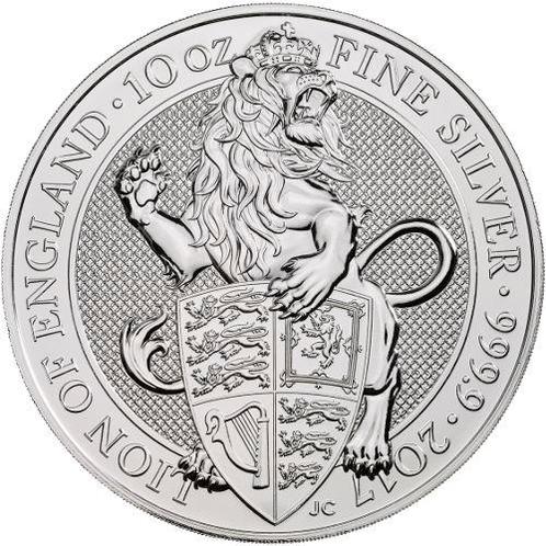 Queens Beast Lion of England 10 oz 2017, Postzegels en Munten, Munten | Europa | Niet-Euromunten, Losse munt, Zilver, Overige landen
